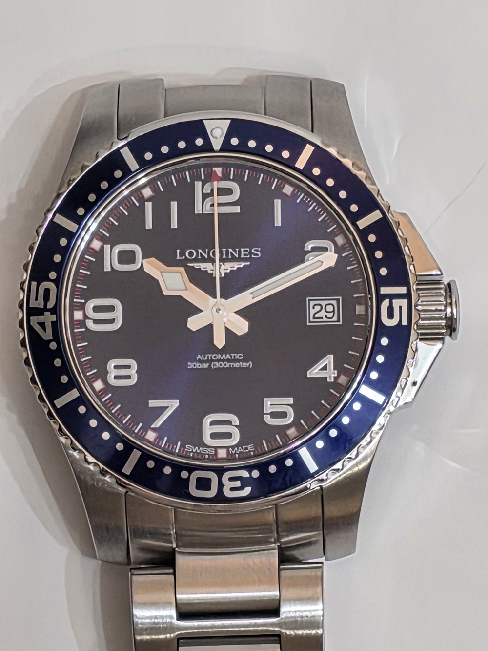 Longines HydroConquest 39mm Automatic Blue Watch L3.694.4.03.6